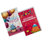 Birthday Greeting Card & Envelope - Girl, Afrikaans